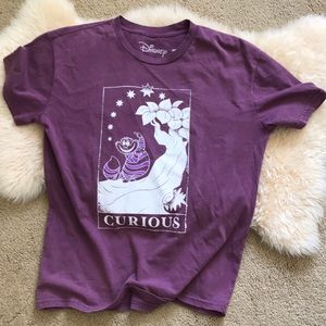 Soft purple Disneys Cheshire Cat T-shirt.
